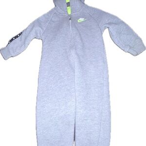 Nike Gray Hooded Jumpsuit